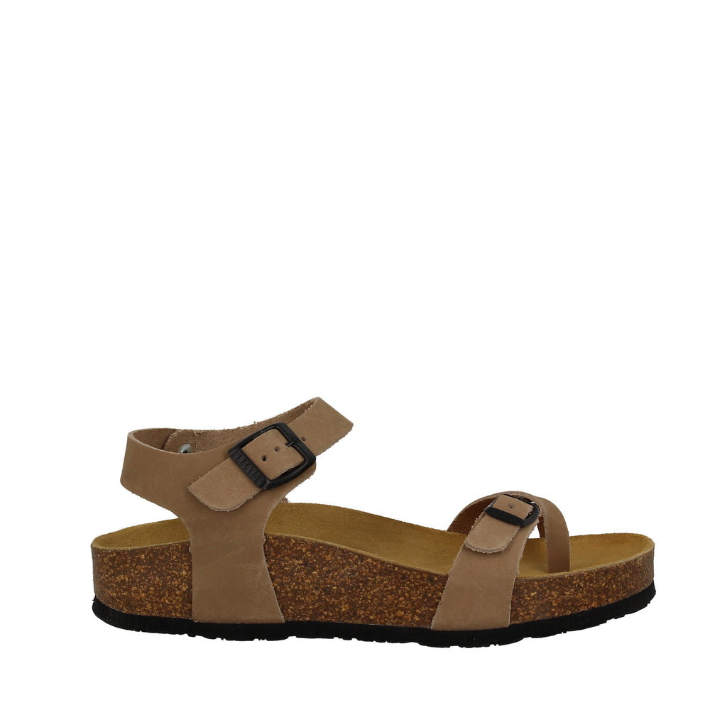 Plakton 341016 Taupe Nubuck Cork Sandal