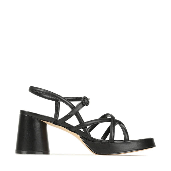 Eos Doriano Black Heeled Sandal