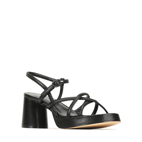 Eos Doriano Black Heeled Sandal