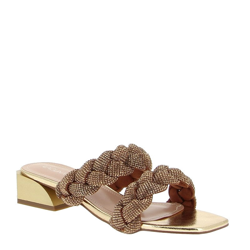 Laguna Quays Good Gold Heeled Slide | Women's Heels