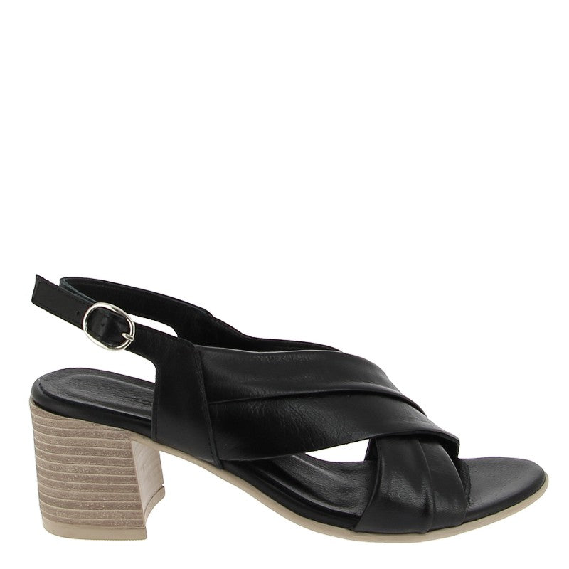 Marco Dalessi A503 Black Heeled Slingback