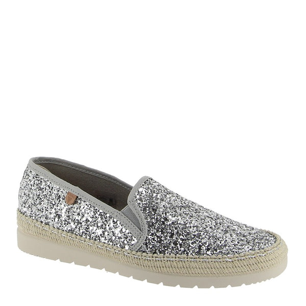 Verbenas Nuria Silver Glitter Slip On