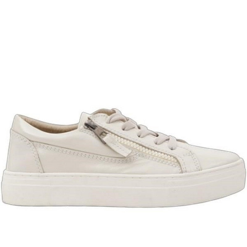 Wave 28095 Beige Patent Flatform Sneaker