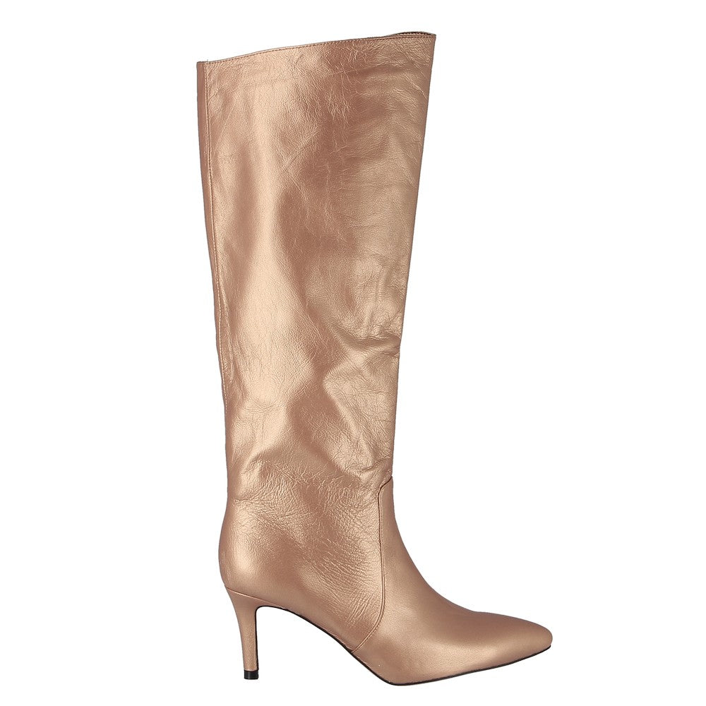 Gold knee high on sale heels