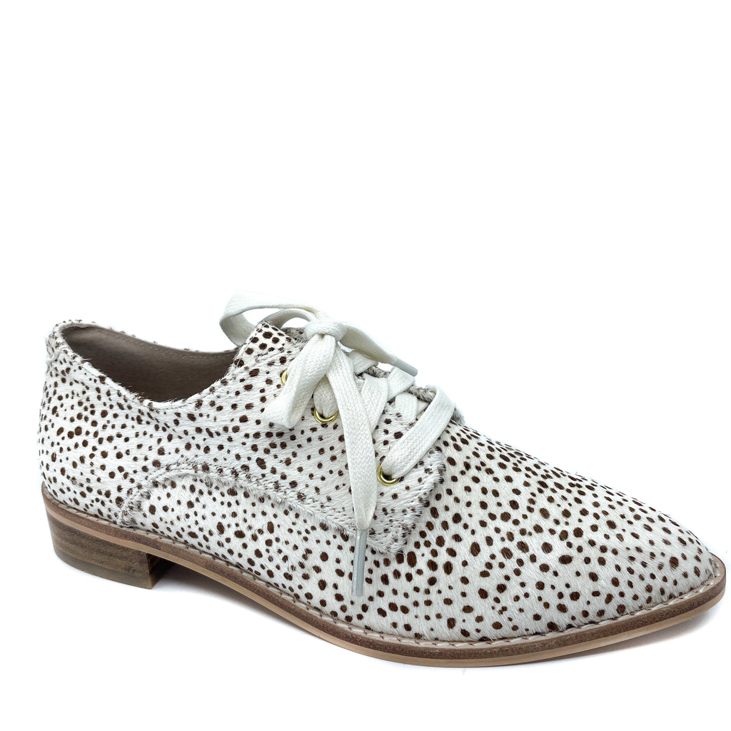 Nude Delilah Tan Spot Lace Up Derby Women s Brogues