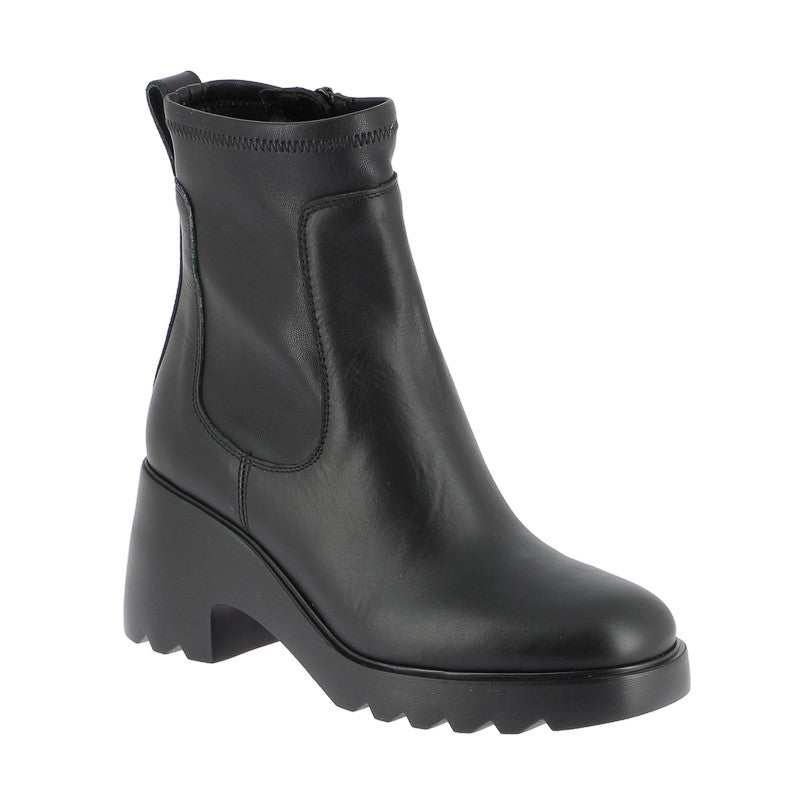 Unisa Link Black Heeled Ankle Boot